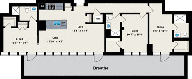 Unit 1-1402 floor plan